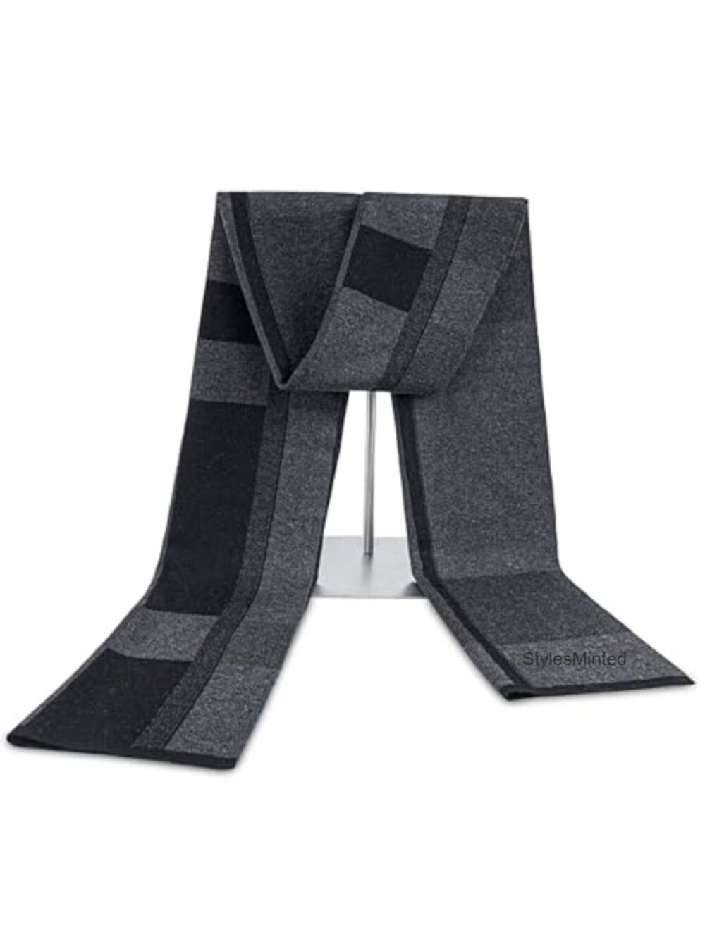 Merino Wool Winter Scarf Classic Warm Soft Thick Long Men's Cold Weather